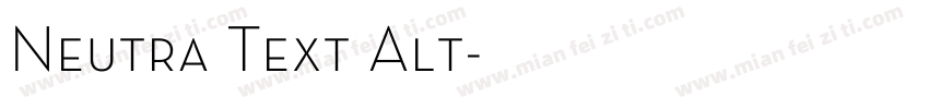 Neutra Text Alt字体转换